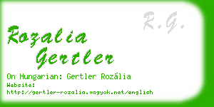 rozalia gertler business card